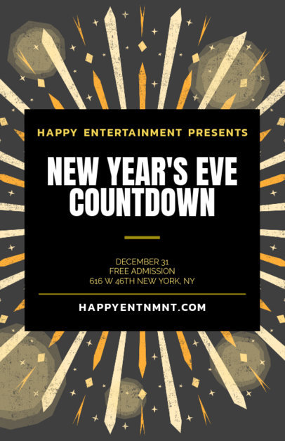 Holiday Flyer Template for a New Year's Eve Event