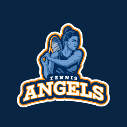 Tennis Logo Maker Featuring a Female Player