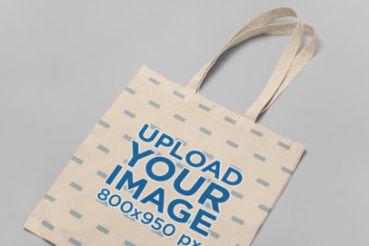 Tote Bag Mockup Laid Against a Flat Surface