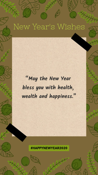 Instagram Story Template with a Inspirational New Year's Quote