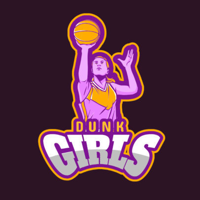 Women's Basketball Logo Maker for a Sports Team