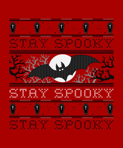 Spooky Halloween T-Shirt Design Maker for an Ugly Sweater