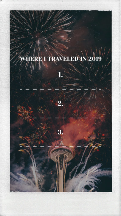 New Year Instagram Story Maker with Travel Goals
