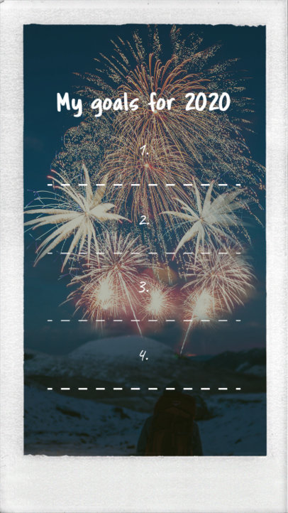 Holiday Instagram Story Maker with Goals for the New Year 1856b