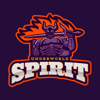 Warcraft Inspired Logo Template with an Underworld Character