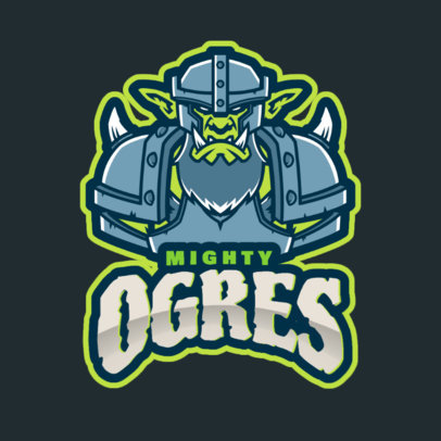 Logo Maker Inspired in WoW Featuring an Ogre with an Armor