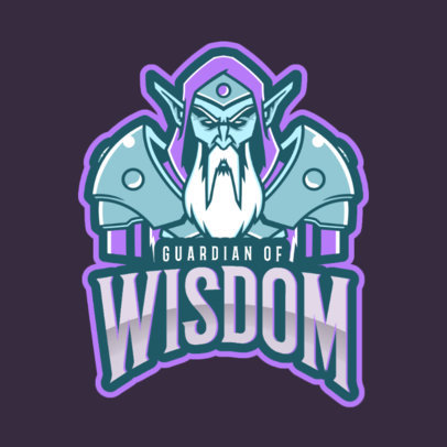 Gaming Logo Generator Inspired in Warcraft Featuring an Ancient Elf 2613v