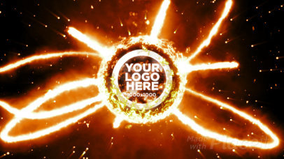 Epic Intro Maker for a Logo Reveal Featuring Fire Animations 1992