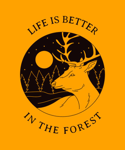 T-Shirt Design Creator Featuring a Forest Clipart