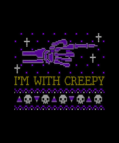 Halloween T-Shirt Maker with an Ugly Sweater Design