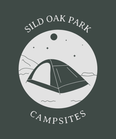 T-Shirt Design Template for Camping Aficionados