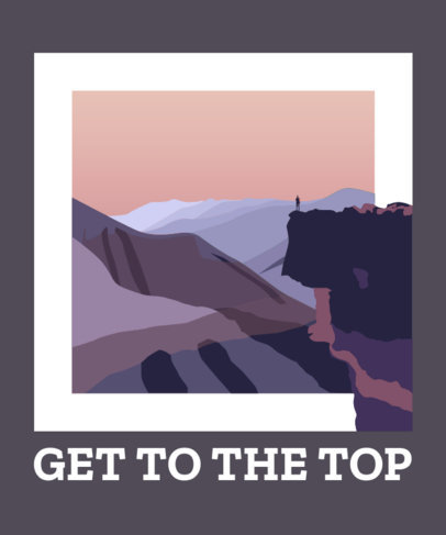 T-Shirt Design Template Featuring an Outdoor Landscape Clipart