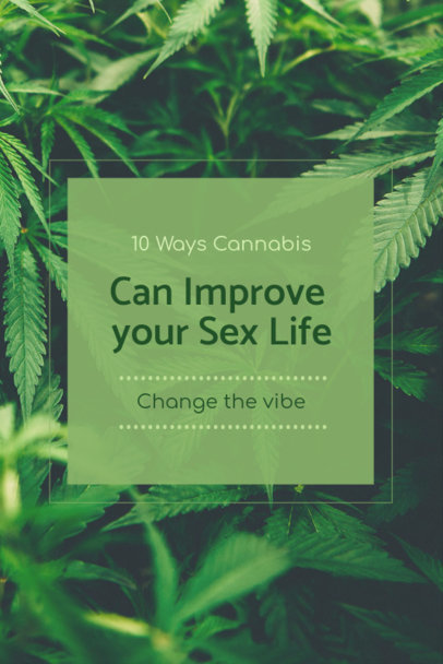 Cannabis-Themed Pinterest Pin Design Template 651j - 1894