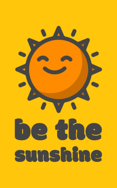 Summer T-shirt Design Template Featuring a Happy Sun Illustration 