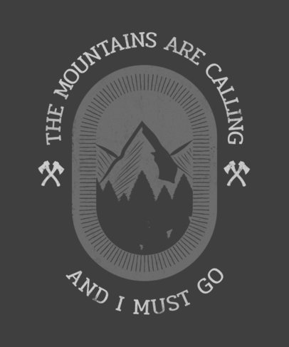 T-Shirt Design Maker Featuring Illustrated Mountains