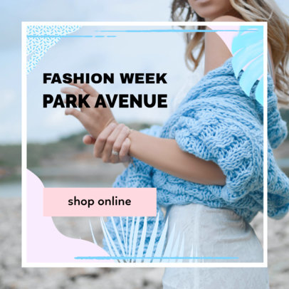 Minimalist Banner Template for Fashion Week 268g 1886