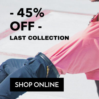 Minimalist-Style Ad Banner Template for a Major Discount 269i 1886