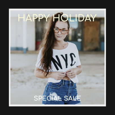 Minimalist Ad Banner Template with a Holiday Design 16644i 1886