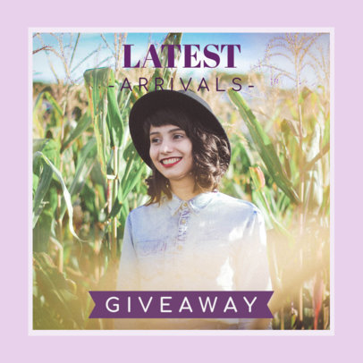 Online Banner Maker for a Minimalist Giveaway Design 16644k 1886