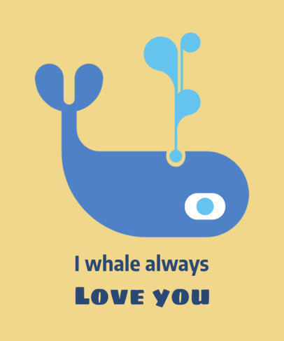 Cool T-Shirt Design Maker Featuring a Whale Illustration 