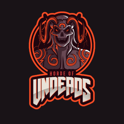 Gaming Logo Maker Based on World of Warcraft with a Mischievous Skull 2613x