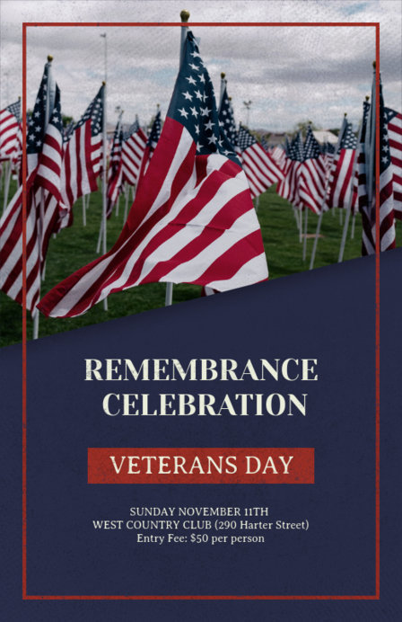 Flyer Maker for a Veterans Day Remembrance Event