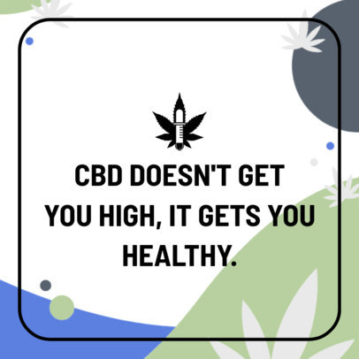 Instagram Post Maker Featuring Cannabis Clipart