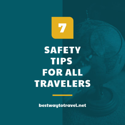 Instagram Post Maker for a Tips Post for Travelers