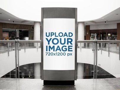 Small Billboard Mockup Inside a Shopping Mall a10600