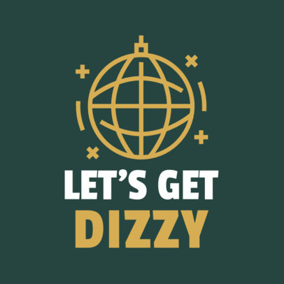 Party T-Shirt Maker with a Disco Ball Clipart