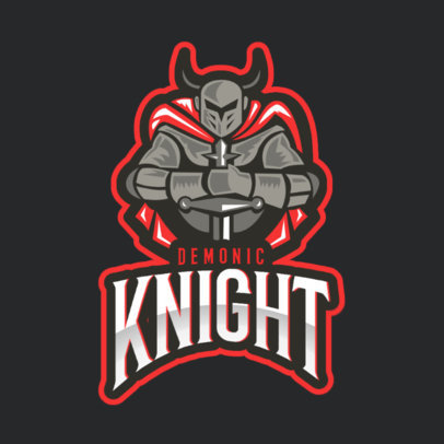 Gaming Logo Maker with a Demonic Knight Inspired in WoW