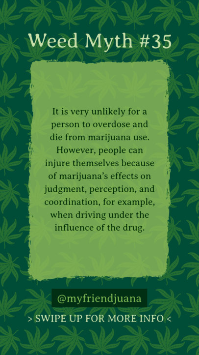 Instagram Story Template with Cannabis-Inspired Quotes