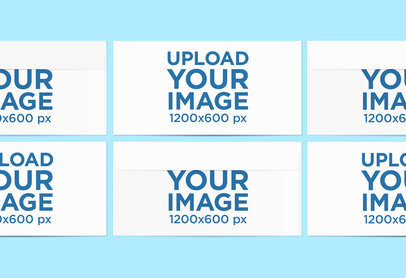 Mockup Featuring Several Envelopes Aligned over a Solid Color Surface 779-el