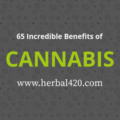 Design Template for a Twitter Post About Cannabis Benefits 