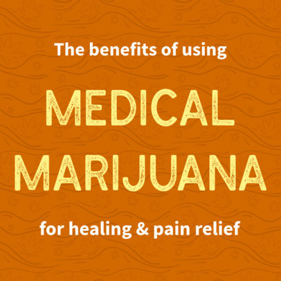 Medicinal Marijuana-Themed Twitter Post Template 16613l - 1898