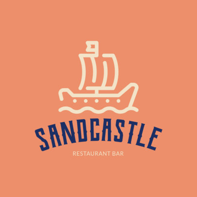 Beach-Allusive Logo Maker for a Restaurant Bar