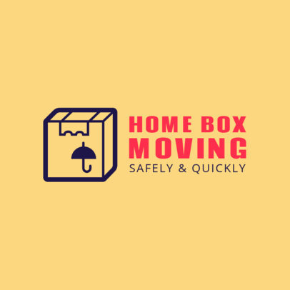 Moving Company Logo Maker with a Box Clipart