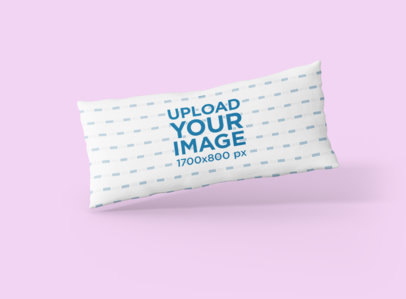 Pillow Mockup Featuring a Solid Color Backdrop 706-el