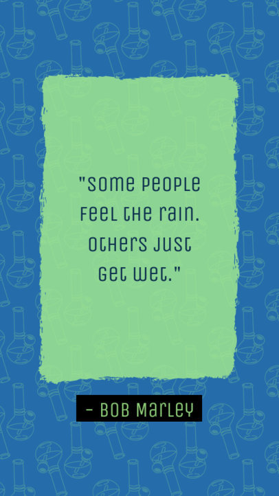 Instagram Story Maker Featuring Marijuana Bong Illustrations