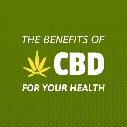 Social Media Post Maker About CBD Oil Benefits 