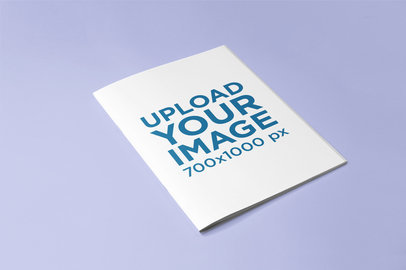 Magazine Mockup Featuring a Plain Background 