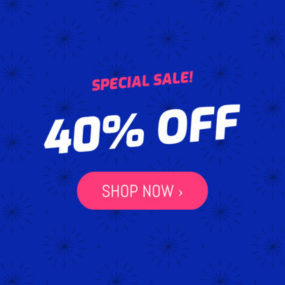 Online Banner Maker with Firework Graphics 290h-1866