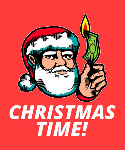 Funny T-Shirt Design Maker with Irreverent Christmas Illustrations