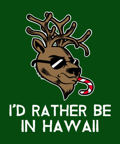 Christmas T-Shirt Design Maker with an Irreverent Reindeer Graphic