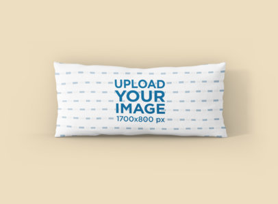 Rectangular Throw Pillow Mockup Against a Minimalist Surface 707-el