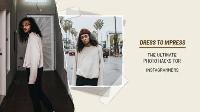 Youtube Thumbnail Template for Fashionable Men Vlogs