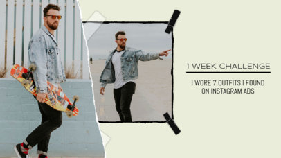 Collage-Design YouTube Thumbnail Generator for Masculine Fashion Vloggers