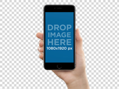 iPhone 7 Plus Mockup Over a Transparent Background