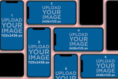 iPhone 11 Mockup Featuring a Mosaic of iPhones