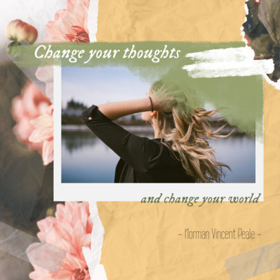 Collage Instagram Post Maker Featuring a Polaroid-Like Picture Frame